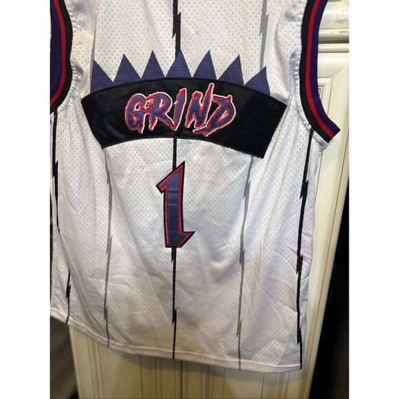 Baywood Classics Men's White Purple Athletic Rare Basketball Jersey Size Large - Picture 2 of 9